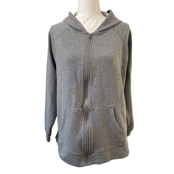 Terra & Sky Womens Heather Gray Zip-Up Hoodie Jacket Plus Size1X - Picture 1 of 12